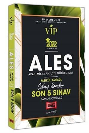 2022 ALES VİP Tamamı Çözümlü Fasikül Fasikül Son 5 Sınav Çıkmış Sorular