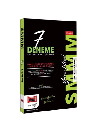 SMMM Tamamı Çözümlü 7 Deneme Sınavı 4.Baskı 2023
