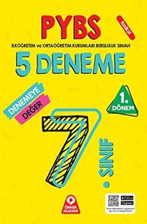 Örnek Akademi 7. Sınıf PYBS Parasız Yatılılık ve Bursluluk Sınavı 1. Dönem Denemeye Değer 5 Deneme