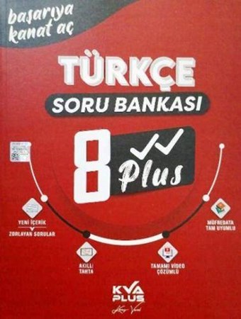 8. Sınıf LGS Türkçe Plus Serisi Soru Bankası Komisyon KVA Yayınları Liste Fiyatı : 125,00TL İndirimli Fiyat : 106,25TL %15