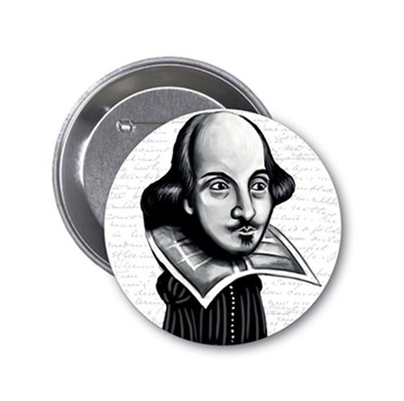 William Shakespeare Karikatür Rozet Aylak Adam Hobi