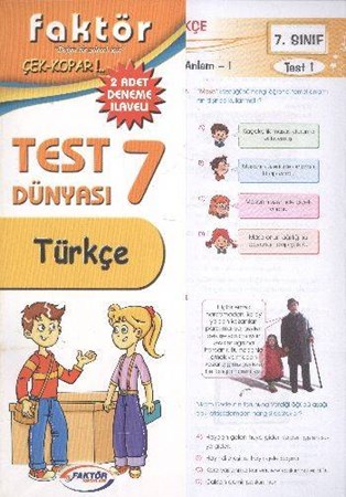 7.sınıf Türkçe Test Dünyası Çek Kopar 2 Adet Deneme İlaveli
