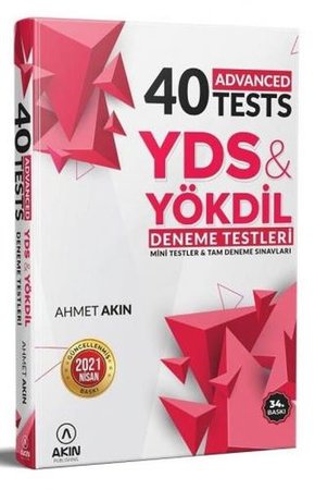 Akın 40 Advanced Tests YDS & Yökdil Deneme Testleri