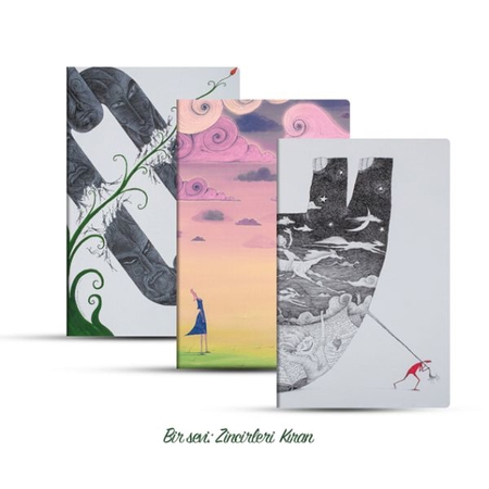 Üçlü Çizgisiz Defter Seti: Bir Sevi: Zincirleri Kıran