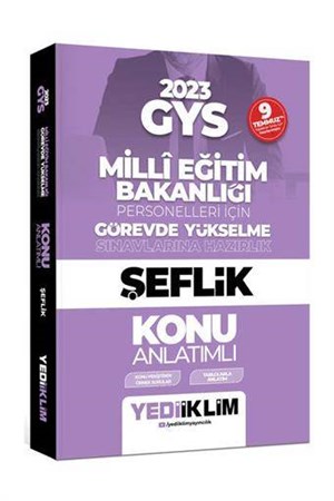 Yediiklim Yayınları 2023 GYS Milli Eğitim Bakanlığı Görevde Yükselme Sınavı Şeflik Konu Anlatımı
