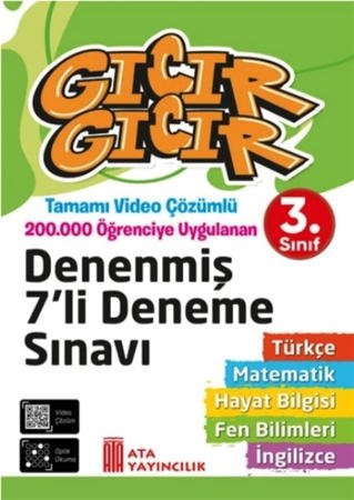 Ata Yayıncılık 3. Sınıf Gıcır Gıcır Tüm Dersler Denenmiş 7'li Deneme Sınavı