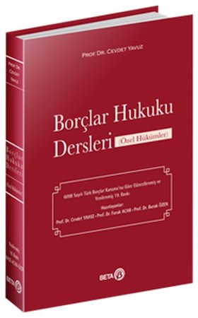 Borçlar Hukuku Dersleri  (Özel Hükümler)