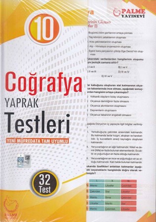 Palme 10.sınıf Coğrafya Yaprak Test Yeni