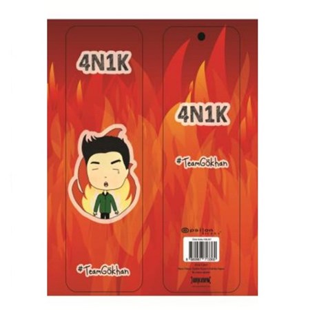 4N1K Kitap Ayraçı Team Gökhan Nkl 307