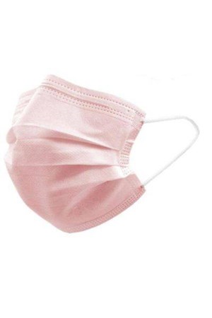 3 Katlı Telli Cerrahi Maske Pembe 50 Adet