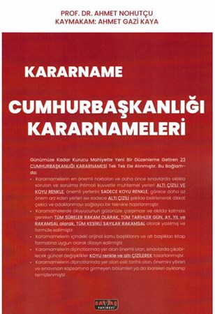 Kararname Cumhurbaşkanlığı Kararnameleri