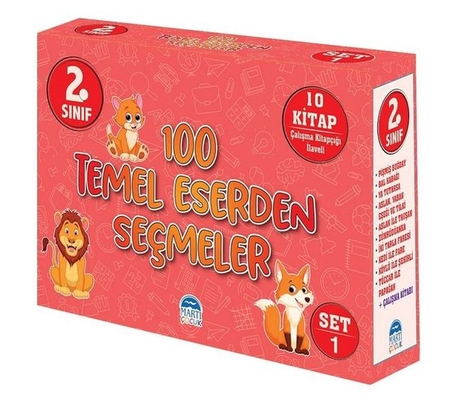 100 Temel Eserden Seçmeler 2. Sınıf 10 Kitap Set 1