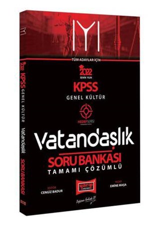 KPSS Hedef Serisi IYI Genel Kültür Vatandaşlık Tamamı Çözümlü Soru Bankası