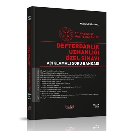 Defterdarlık Uzmanlığı Özel Sınavı Açıklamalı Soru Bankası Savaş Yayınları 2020