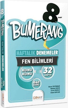 8. Sınıf Fen Bilimleri Bumerang Konu Konu Haftalık Denemeler