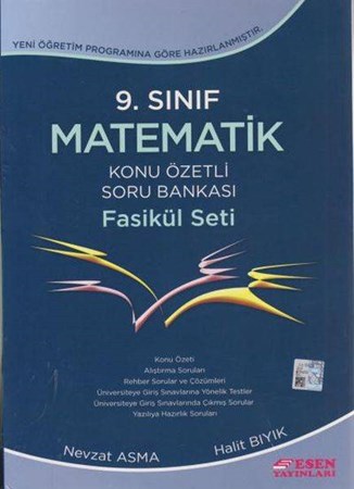 Esen 9. Sınıf Matematik Konu Özetli Soru Bankası Fasikül Seti Yeni