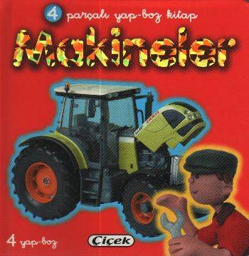 Makineler 4 Parçalı Yap Boz Kitap