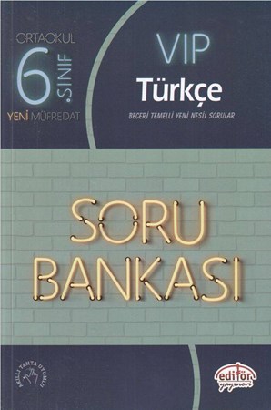 Editör 6. Sınıf Vip Türkçe Soru Bankası Yeni