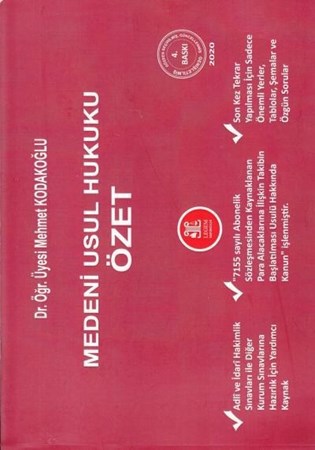 Medeni Usul Hukuku Özet