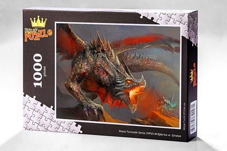Masal Fantastik Serisi Ejderha Ve Şövalye 1000 Parça Puzzle Mf03 M