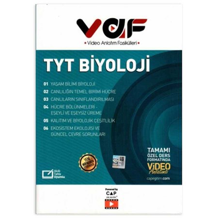 2021 TYT Biyoloji Video Anlatımlı Fasiküller Çap Yayınları