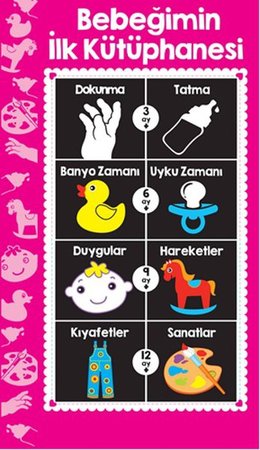Bebeğimin İlk Kütüphanesi Pembe (8 Kitap)