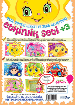 Okul Öncesi Dikkat ve Zeka Geliştirme Etkinlik Seti +3 (8 Kitap Takım)