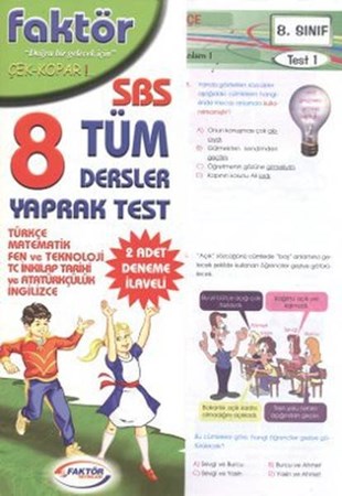 8.sınıf Tüm Dersler Yaprak Test