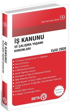 İş Kanunu ve Çalışma Yaşamı Kanunları - Eylül 2020