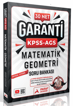 Paraf Akademi KPSS-AGS 30 Net Matematik Geometri Soru Bankası