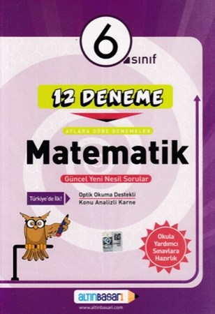 Altınbaşarı 6. Sınıf Matematik 12 Deneme 22,00 Tl İadesiz