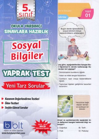 Bulut 5. Sınıf Sosyal Bilimler Yaprak Test (Yeni)