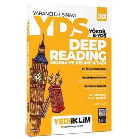 Yediiklim Yayınları YDS YÖKDİL Deep Reading Okuma ve Kelime Kitabı