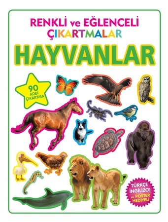 Renkli ve Eğlenceli Çıkartmalar Hayvanlar