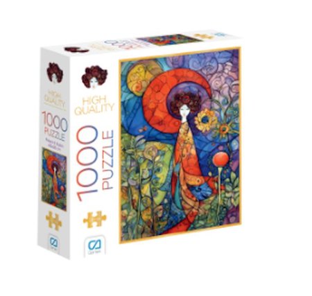 Pelerinli Kadın Puzzle 1000