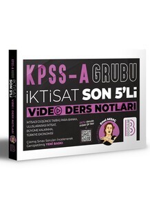 Benim Hocam Yayınları Kpss A İktisat Son 5'li Video Ders Notları