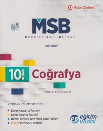 10. Sınıf Coğrafya Güncel MSB Modüler Soru Bankası