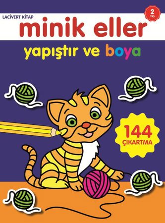 Minik Eller Yapıştır Ve Boya - Lacivert Kitap