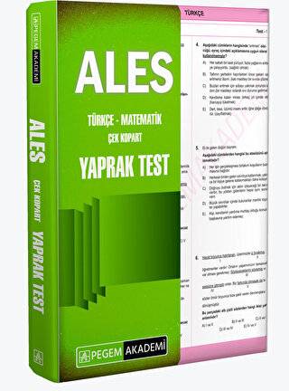 2024 ALES Çek Kopart Yaprak Test