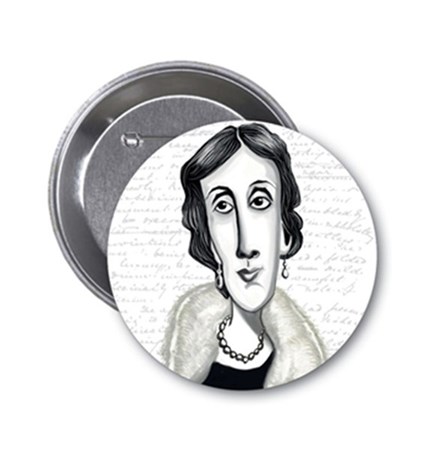 Virginia Woolf Karikatür Rozet Aylak Adam Hobi