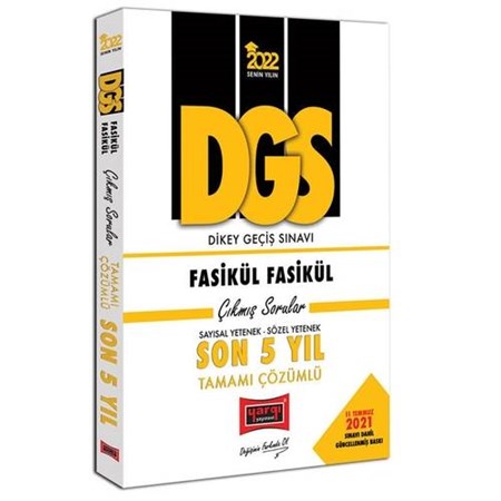 DGS Sayısal Yetenek Sözel Yetenek Fasikül Fasikül Son 5 Yıl Çıkmış Sorular