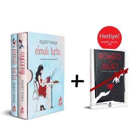 Ayçöreği - Elmalı Turta Set Romeo ve Juliet Hediyeli