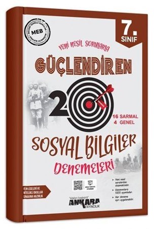 7. Sınıf Sosyal Bilgiler Güçlendiren 20 Deneme Sınavı