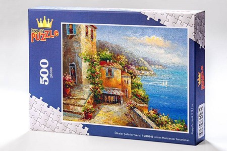Ülkeler Şehirler Serisi Liman Manzarası Yunanistan 500 Parça Puzzle Uk04 D