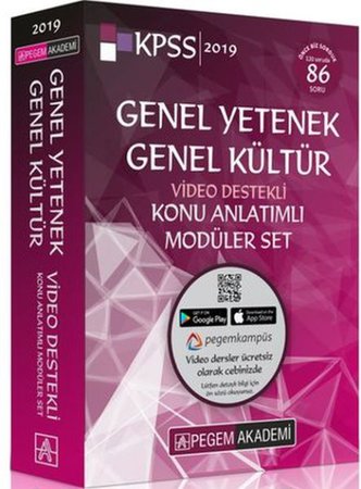 Pegem 2019 KPSS Lisans Video Destekli Konu Anlatımlı Modüler Set (Yeni)