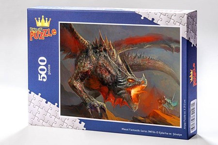 Masal Fantastik Serisi Ejderha Ve Şövalye 500 Parça Puzzle Mf04 D