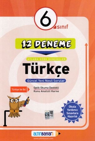 Altınbaşarı 6. Sınıf Türkçe 12 Deneme (22,00 Tl İadesiz)