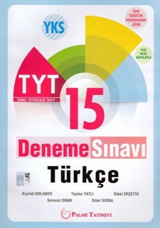 Palme Yks Tyt Türkçe 15 Deneme Sınavı Yeni
