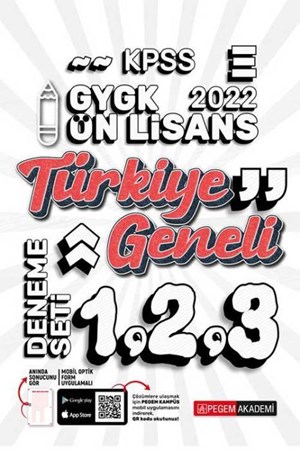 KPSS Lise Ön Lisans GYGK Türkiye Geneli 3 Deneme (1-2-3)