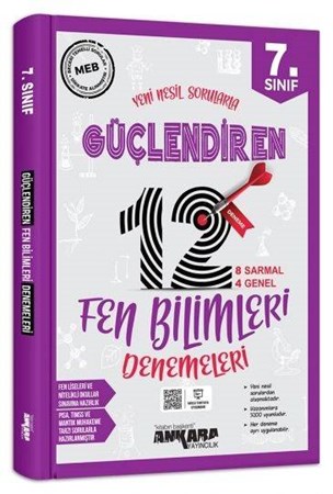 7. Sınıf Fen Bilimleri Güçlendiren 12 Deneme Sınavı